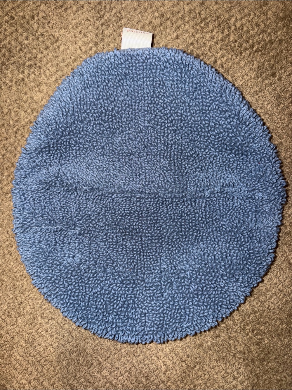 Sonoma Blue 100% Cotton Toilet Lid Cover